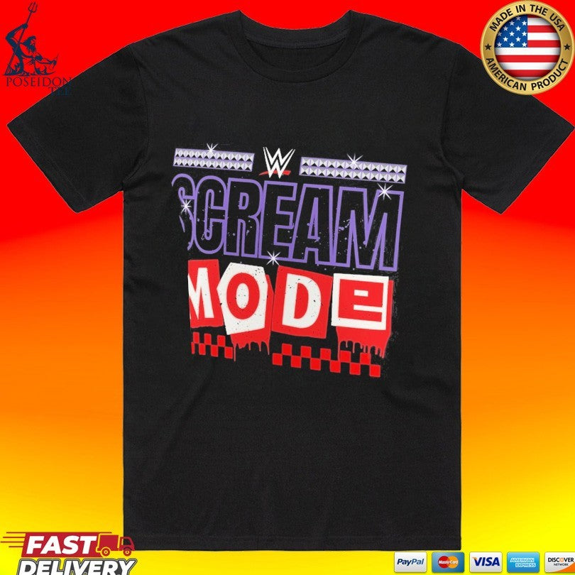 Paige Vs Brie Bella Scream Mode Logo T-shirt
