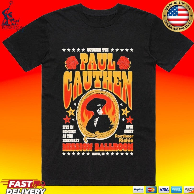 Paul Cauthen 10 9 2026 Denver Co T-shirt