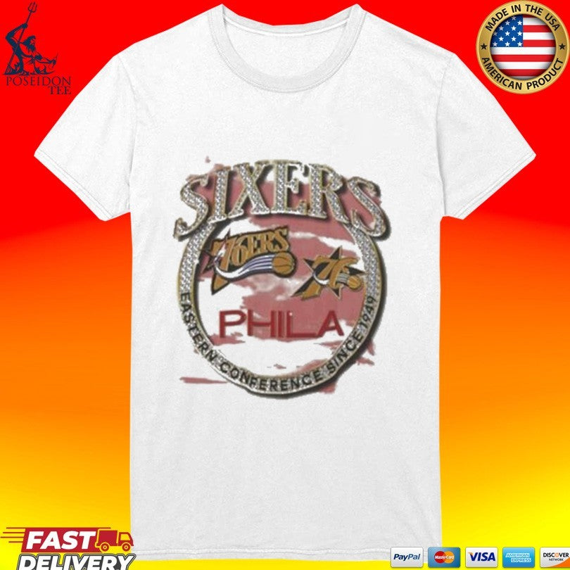 Philadelphia 76ers Hardwood Classics Crown Jewels T-shirt