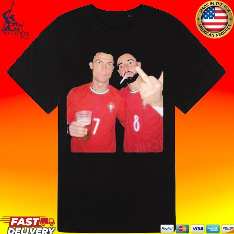 Portugal Bruno Fernandes And Ronaldo Style T-shirt