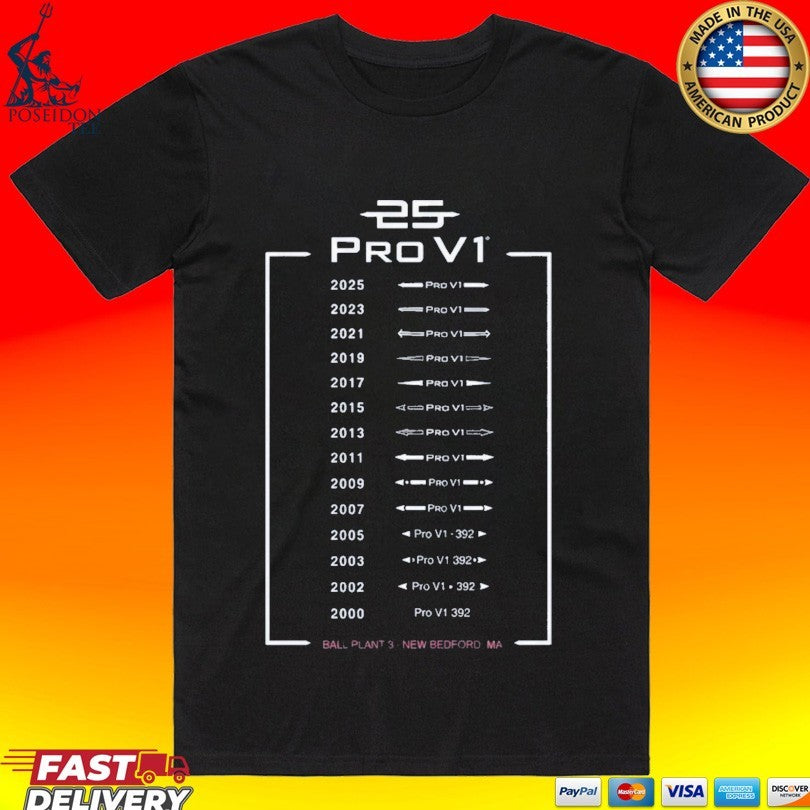Pro V1 Golf Balls From 2000 To 2025 T-shirt