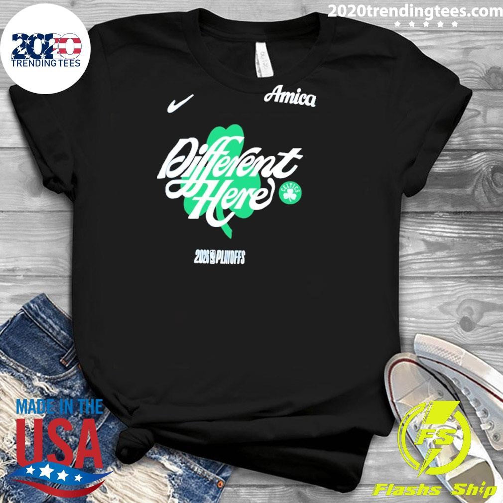 Boston Celtics Different Here 2026 Playoffs Nba Amica Shirt