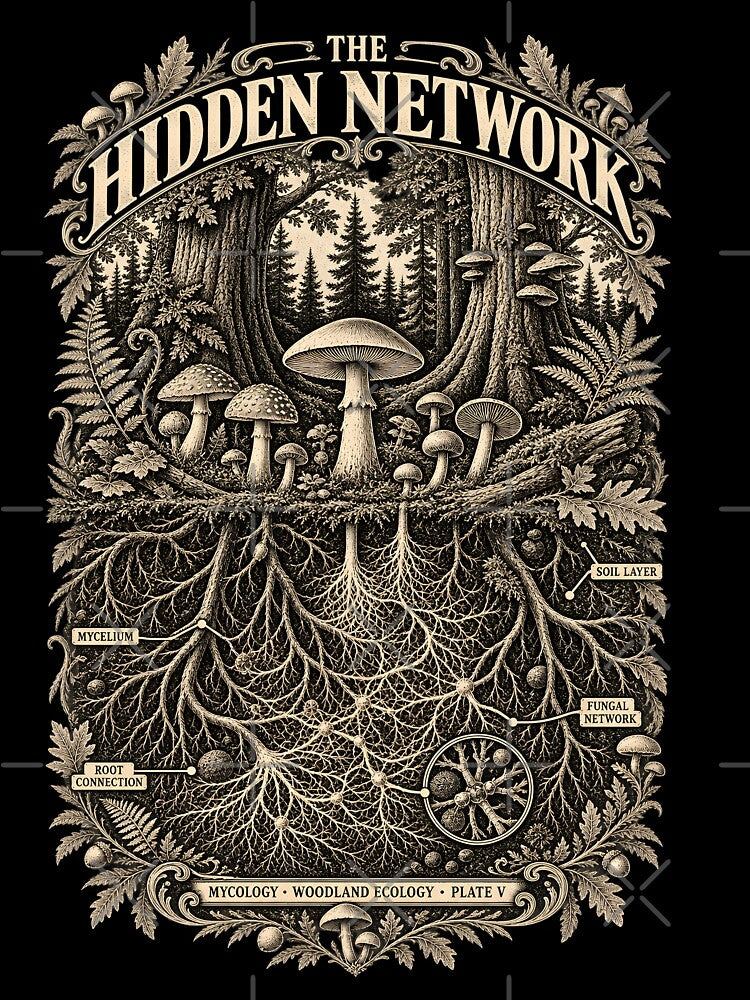The Hidden Network – Vintage Mycelium & Woodland Ecology by AmiGraph