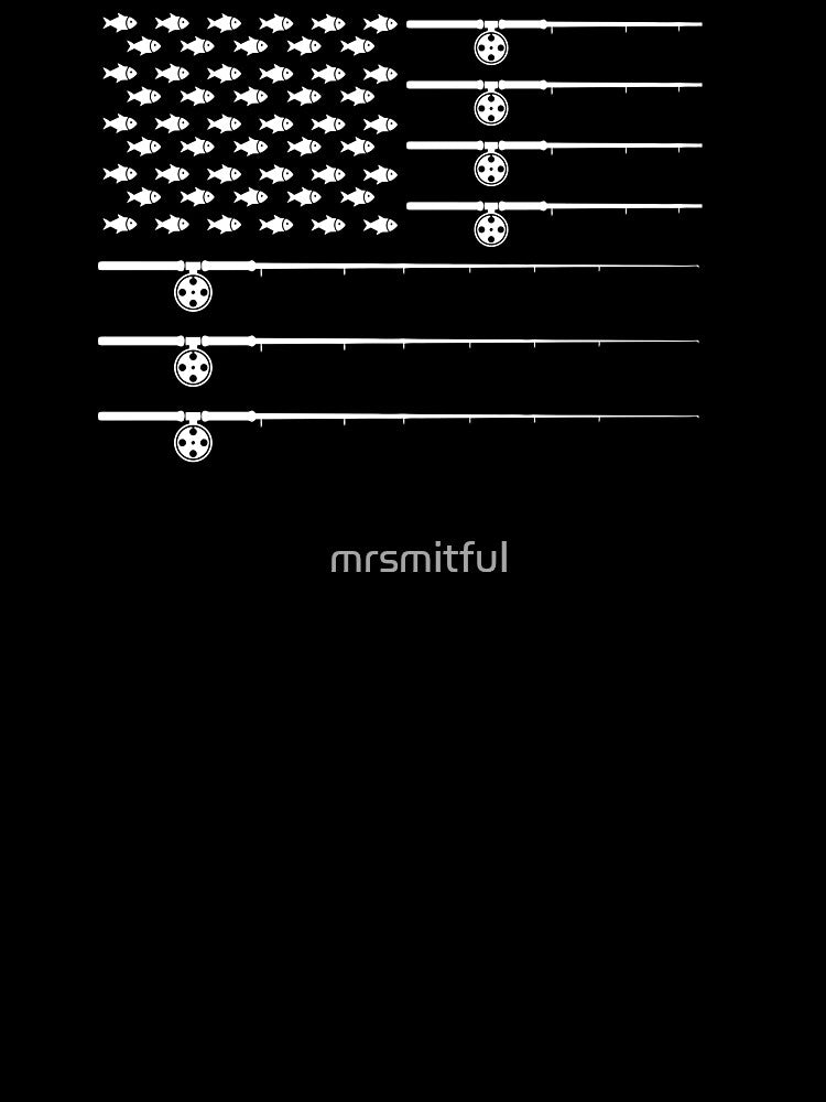 Patriotic USA American Flag Fishing T-shirt by mrsmitful