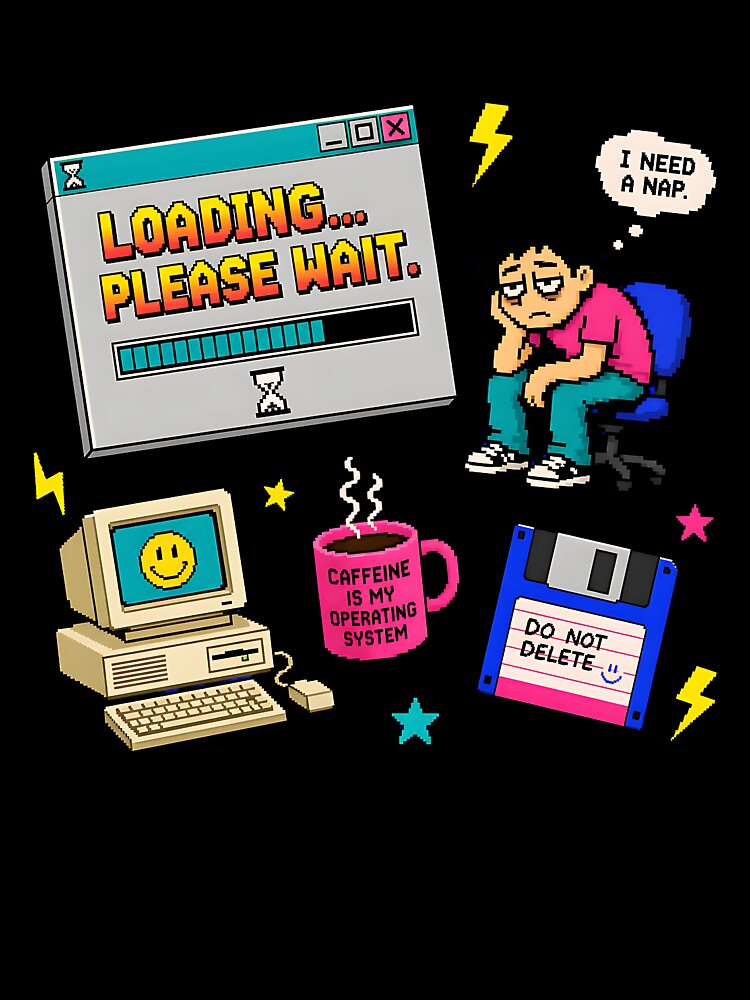 I Need a Nap Retro Computer Humor by Per My Last Nerve Studio