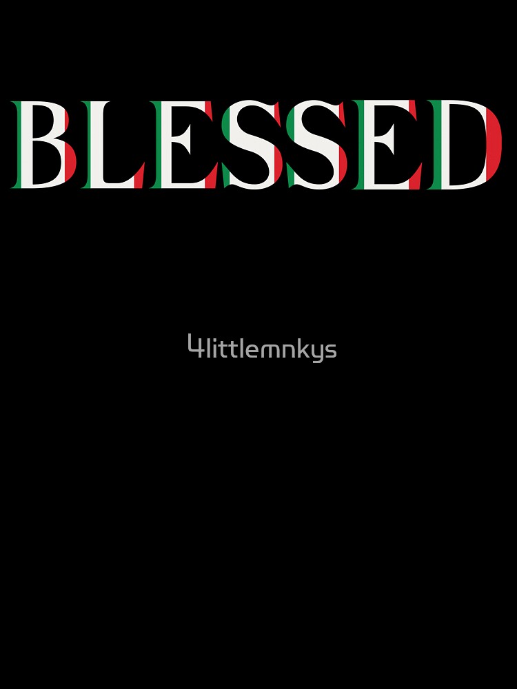 Blessed Italian Flag Print by For Little Monkeys