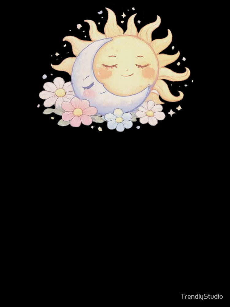 Sun & Moon Harmony – Cute Celestial Art by TrendlyStudio