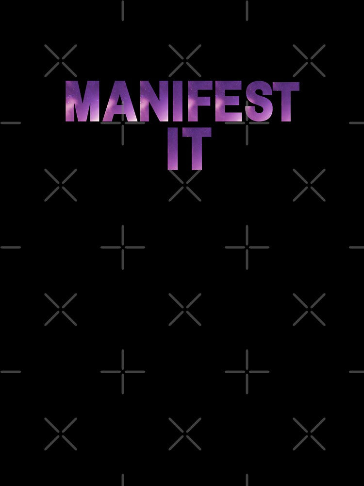 Manifest It | Manifest Your Dream Life & Goals | Manifestation & Law of Attraction (loa) Inspiring Text In Purple (Pink clouds) by Highon444