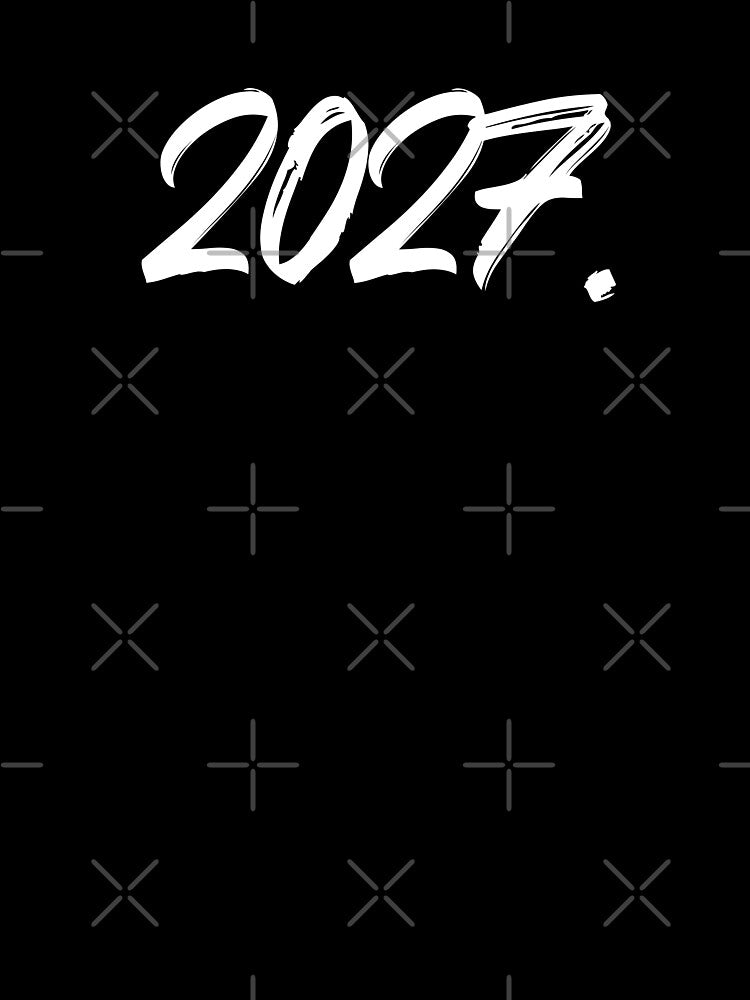 Year Of 2027 White Paint Ink Brush Typography by CamilasPrints