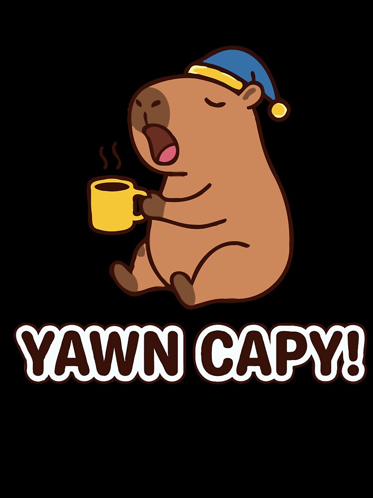 Capybara Yawning Cocktail Sticker Sheet - Tee by RedStreamStudio