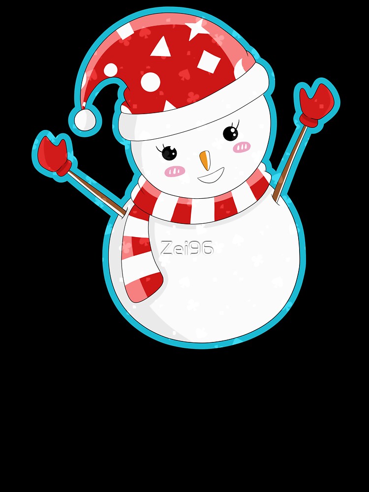 Winter snowman cute funny by Zei96