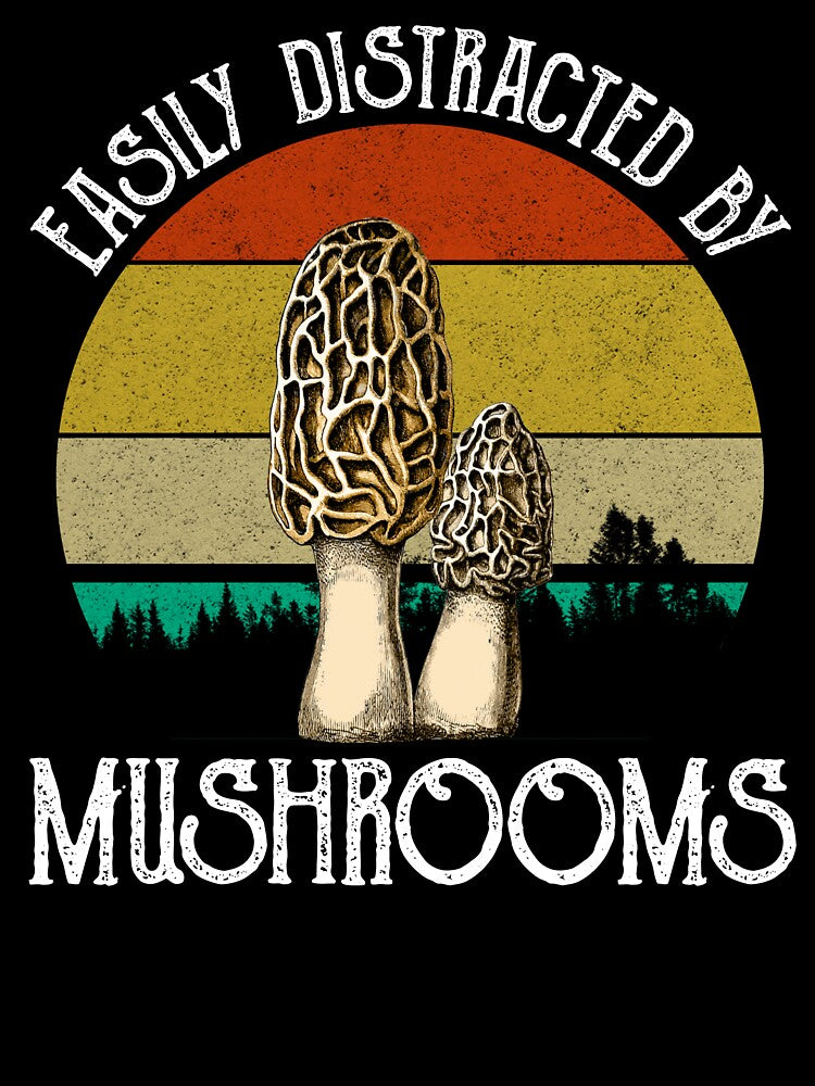 Easily Distracted By Mushrooms (Morel) by Cat Lady Designs