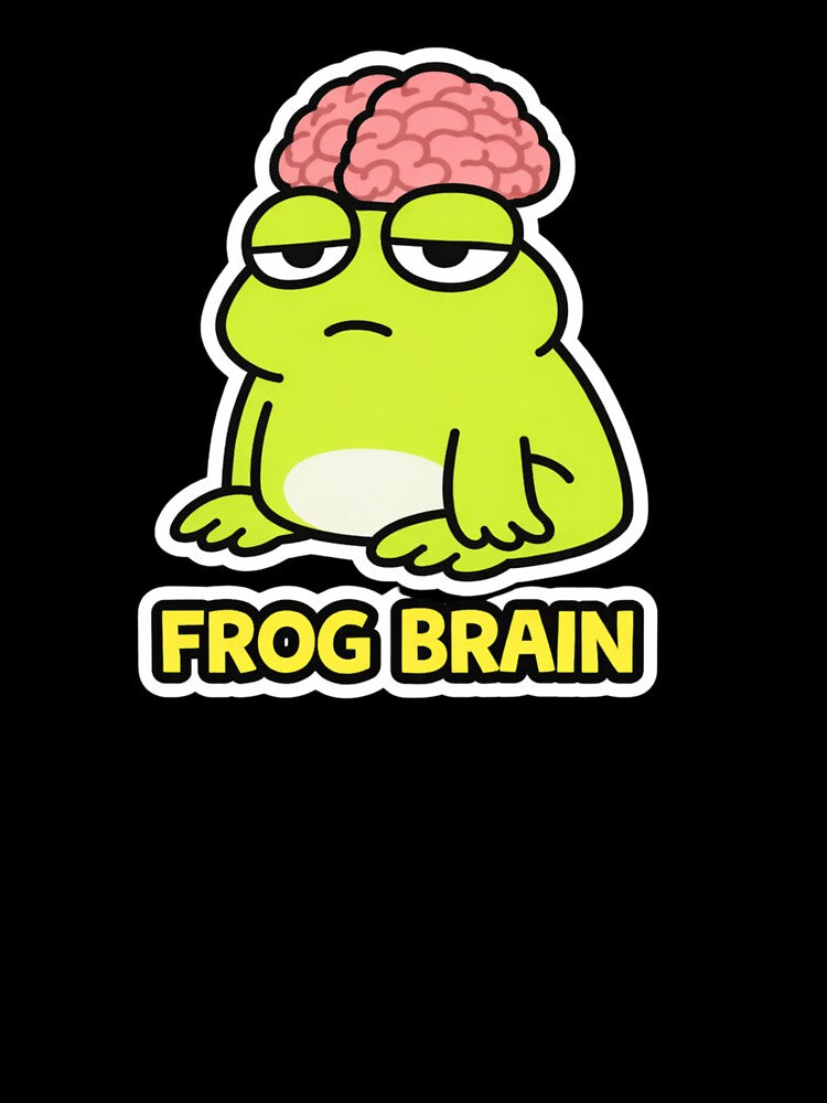 Frog Brain – Funny Overthinking Frog Meme by VibeOffline Studio