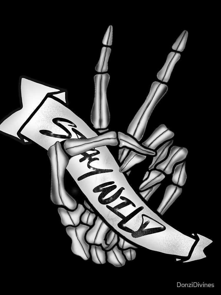 Stay Wild - Skeleton Hand Art by DonziDivines