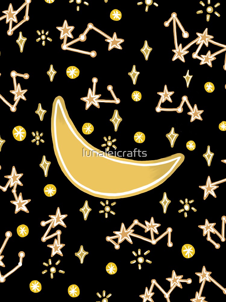 Night Sky, Moon, Stars and Constellations by lunaleicrafts