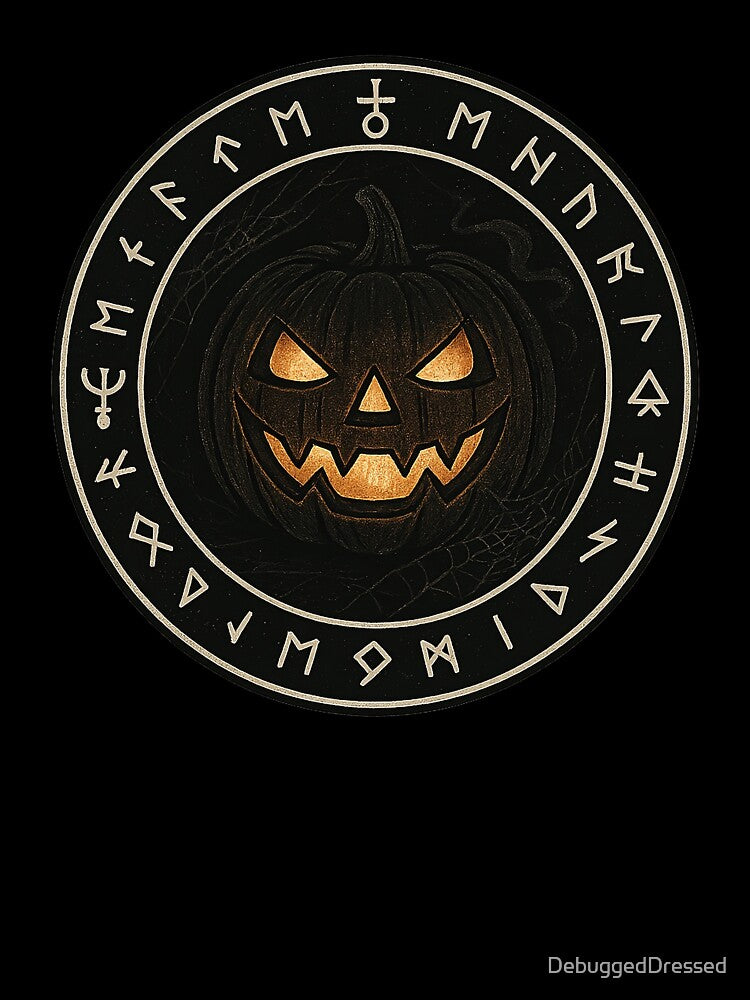 Cursed Pumpkin Alchemy Seal – Dark Academia Halloween Design by DebuggedDressed