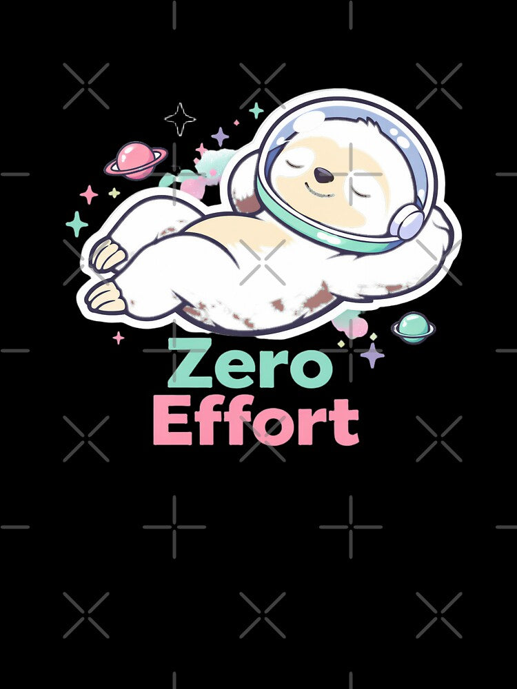 Zero Effort Sloth Astronaut | Cute Space Sloth Sticker | Lazy Sloth Floating Design by Wolf95