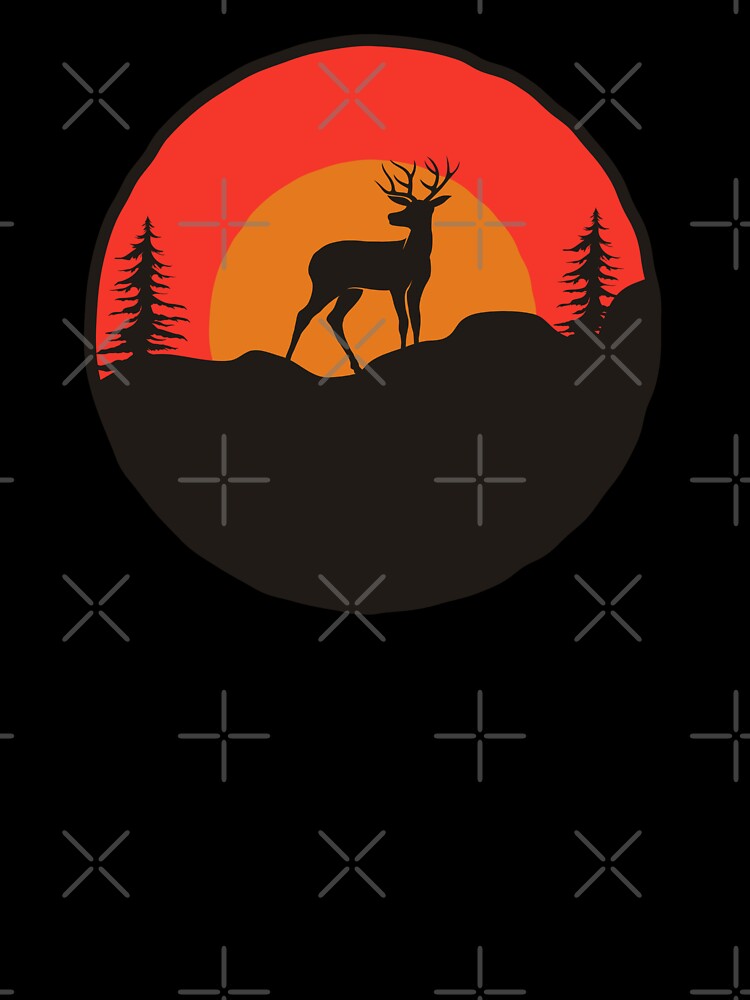 sunset deer vintage by t-style-jmah