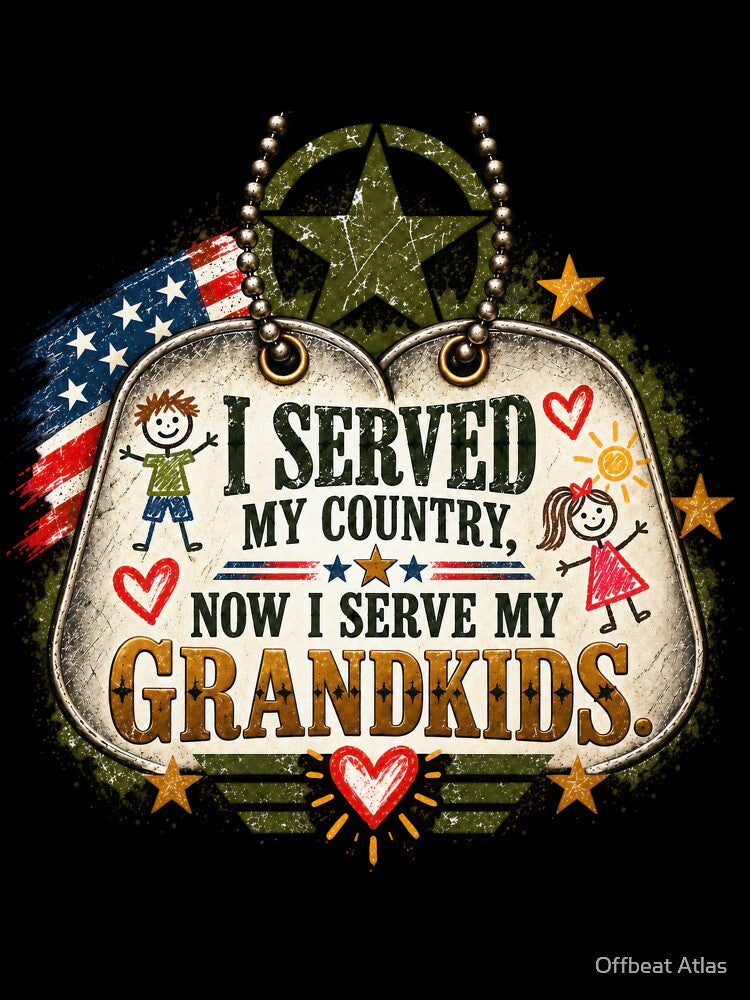 Veteran Grandpa Shirt Gift from Grandkids by Offbeat Atlas