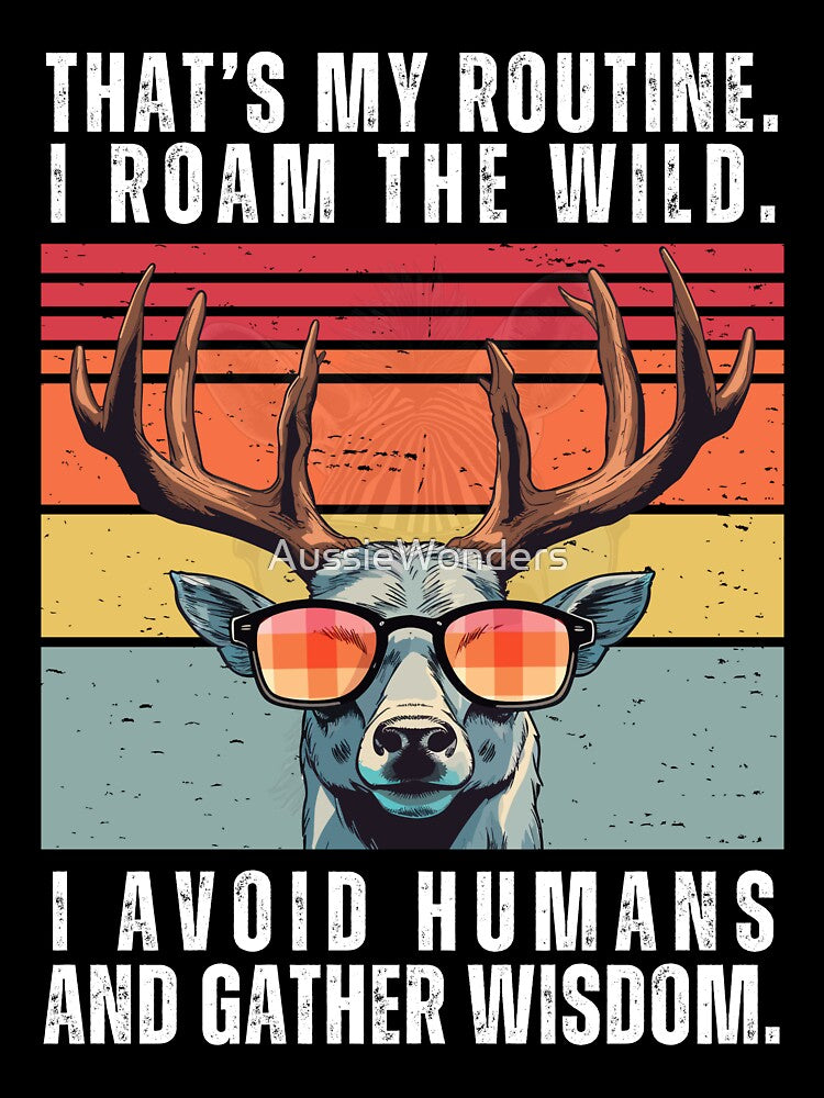 Deer Retro Sunset | Deer Vintage Retro Sunset | Retro Sunset Deer by AussieWonders