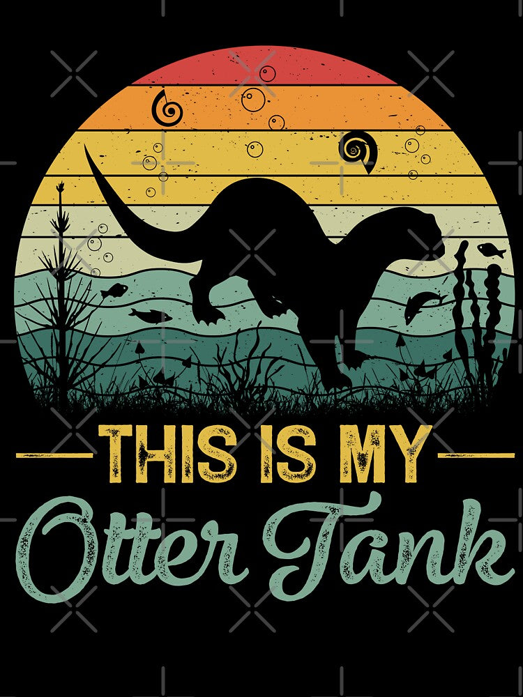 Playful Otter Tank - Embrace the Otter Spirit! by Print Finds