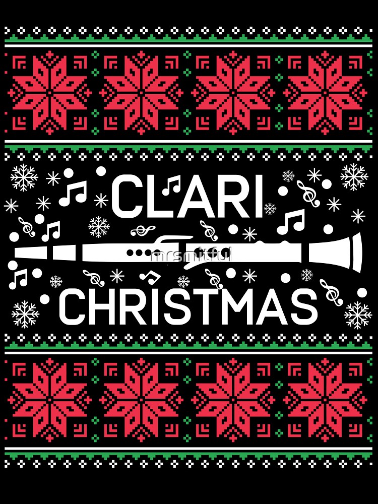 Clarinet Marching Band Ugly Christmas Sweaters by mrsmitful