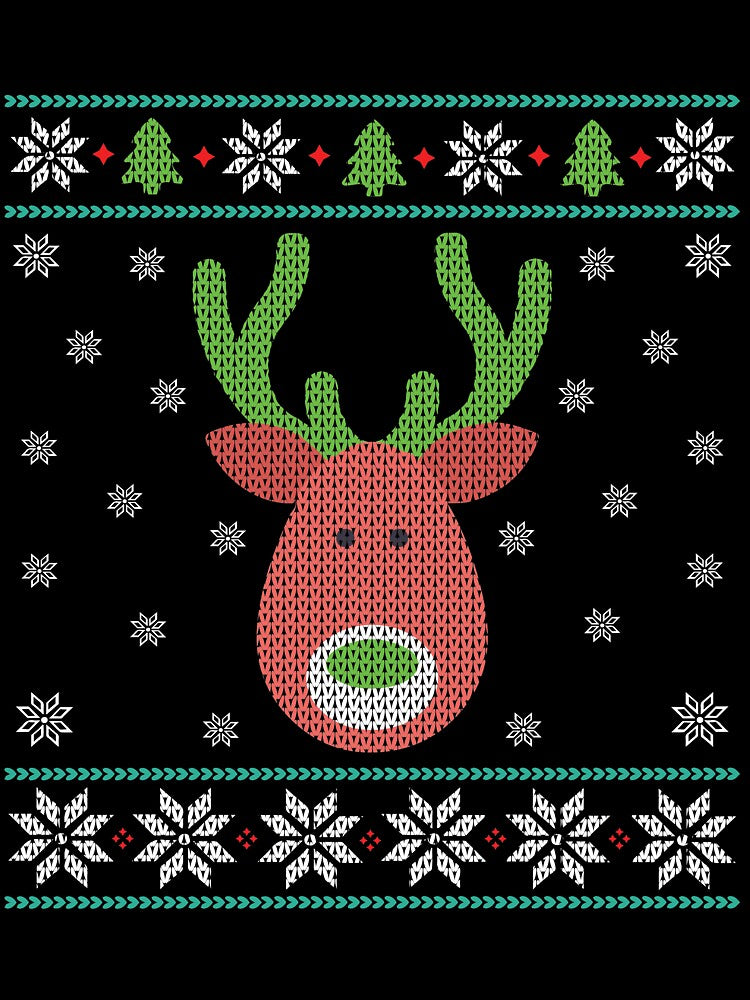 Ugly Christmas Dsign Gift For Men Women Funny Deer T-Shirt by Gifty Rifty