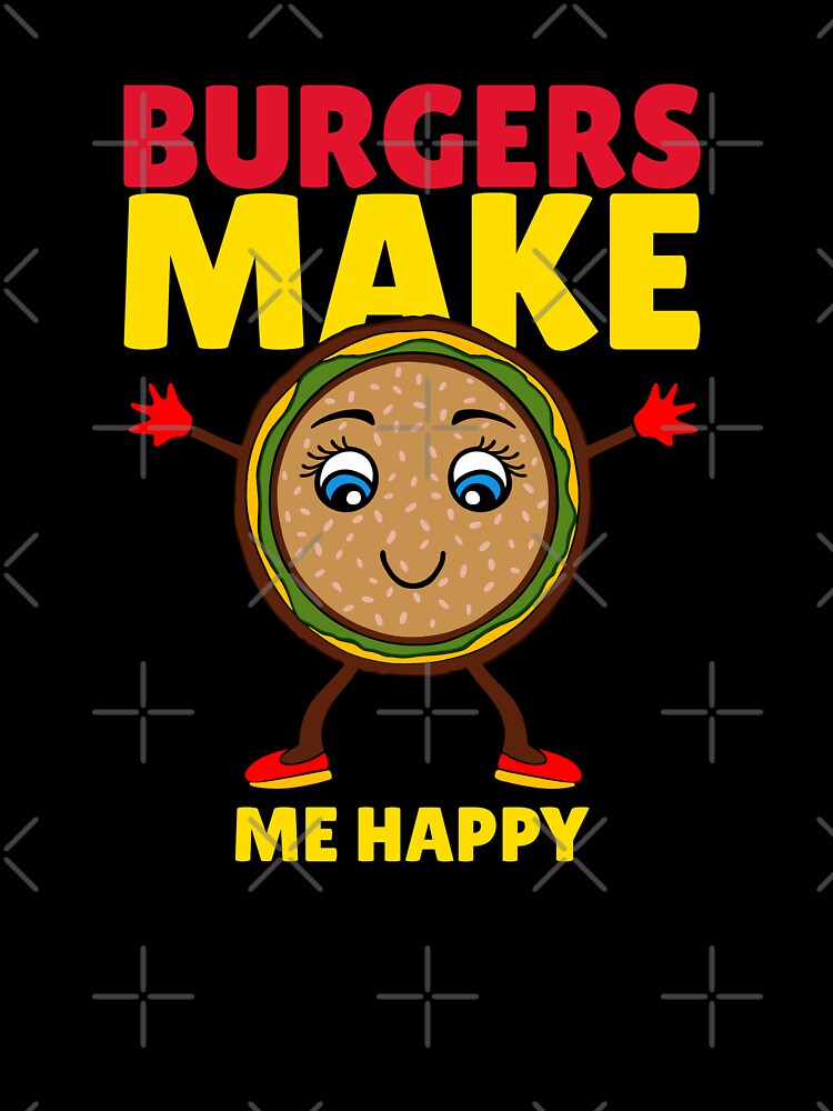 Cute Cheeseburger Burger Lover- by Sartoris Art