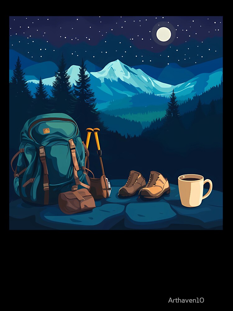 Moonlit Mountain Hiking Adventure by Arthaven10 ⭐⭐⭐⭐⭐