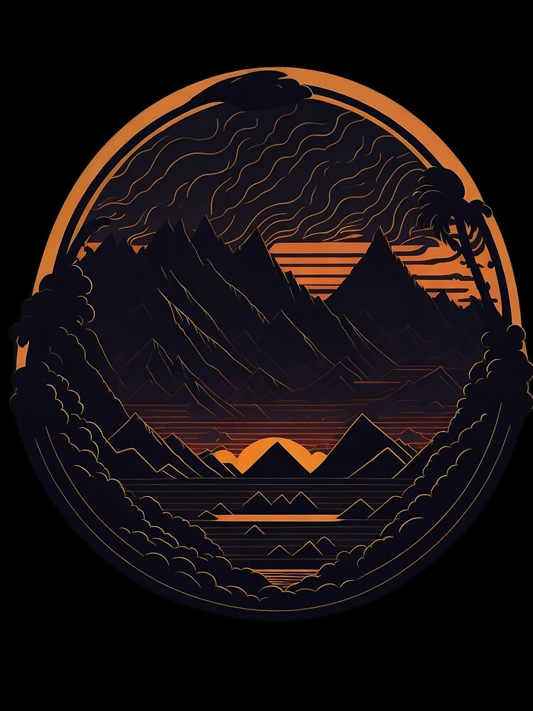 Retro Orange Sunset by hassanjnoub