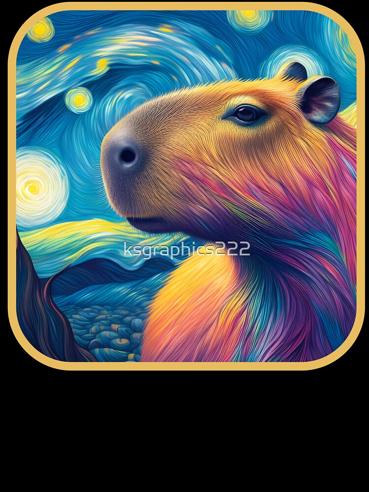 Capybara Art #3 | Capybara Lovers by ksgraphics222