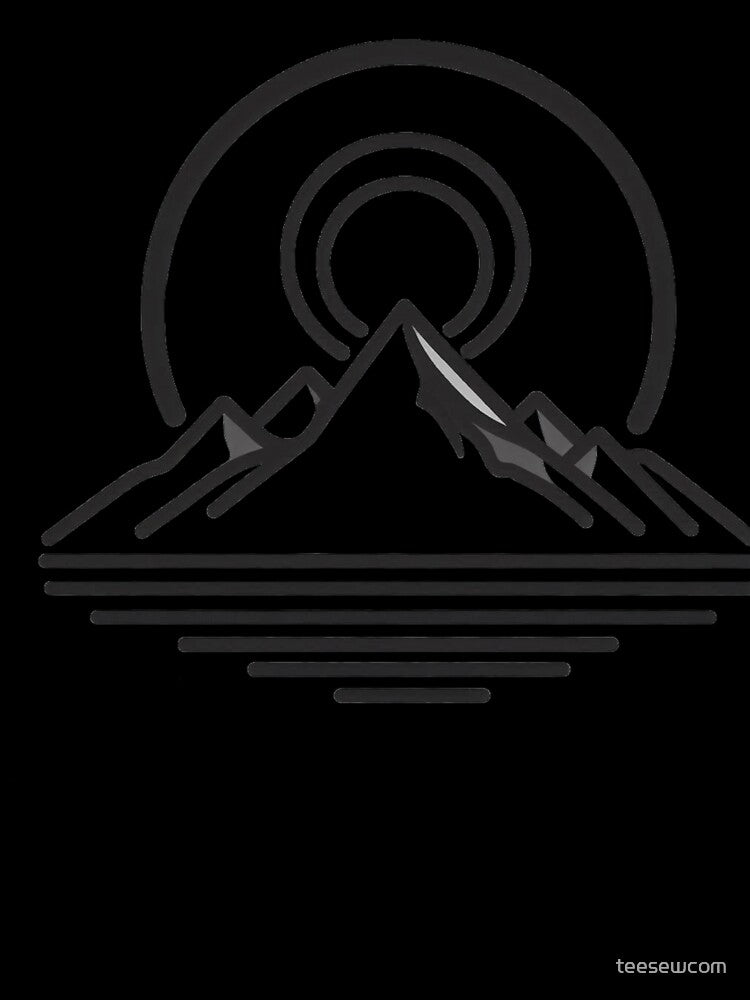 Minimal Line Mountain – Simple Nature Illustration by teesewcom