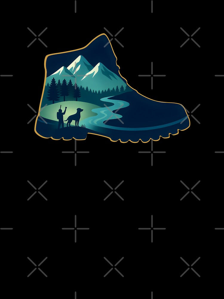 Motivational Hiking Boot Art for Explorers by wildexperience
