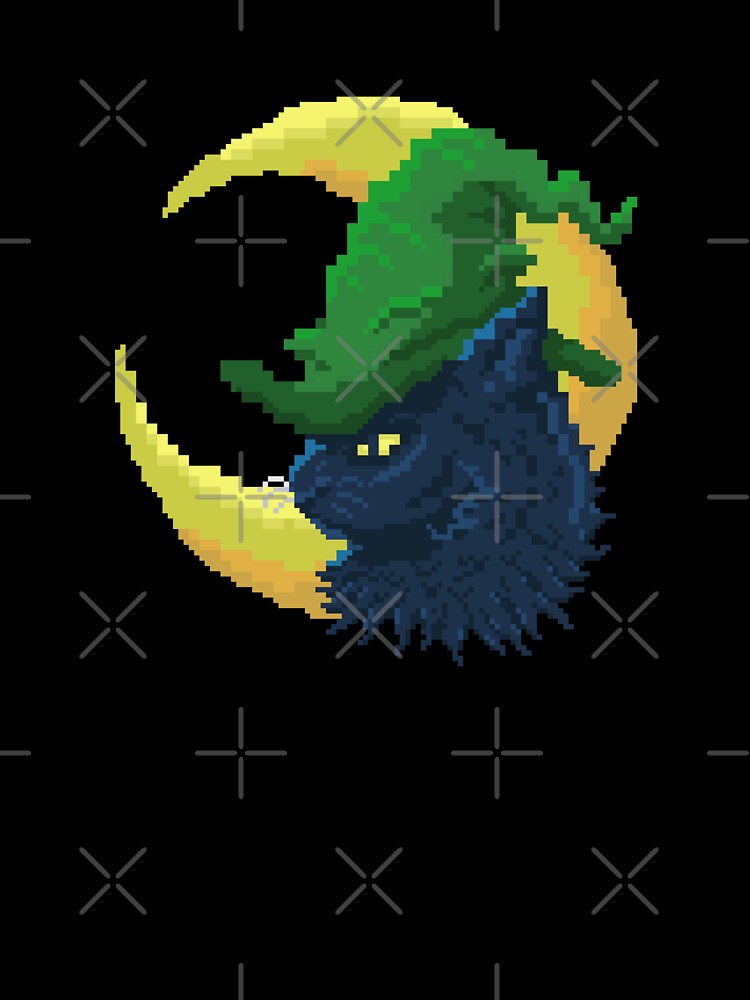 Pixel Art Black Cat by wolfkin-design