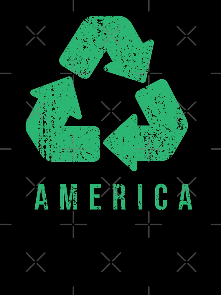 America Recycle Shirt | Eco-Friendly USA Design | Celebrate America Recycles Day with Patriotic Green Style by Ink-redible Designs