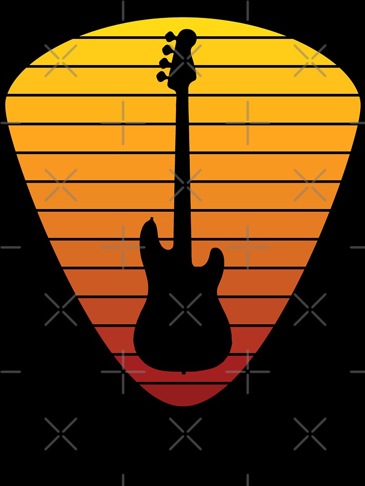 Bass Guitar Sunset Plectrum by FinishYourSong