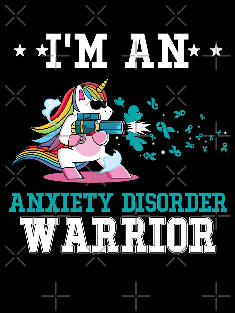 Funny Unicorn I'm An Anxiety Disorder Warrior by heppenp