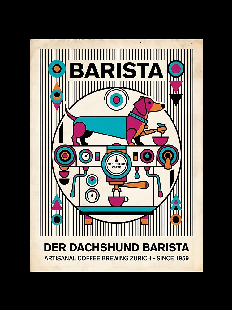 Dachshund Barista by PictoVibe