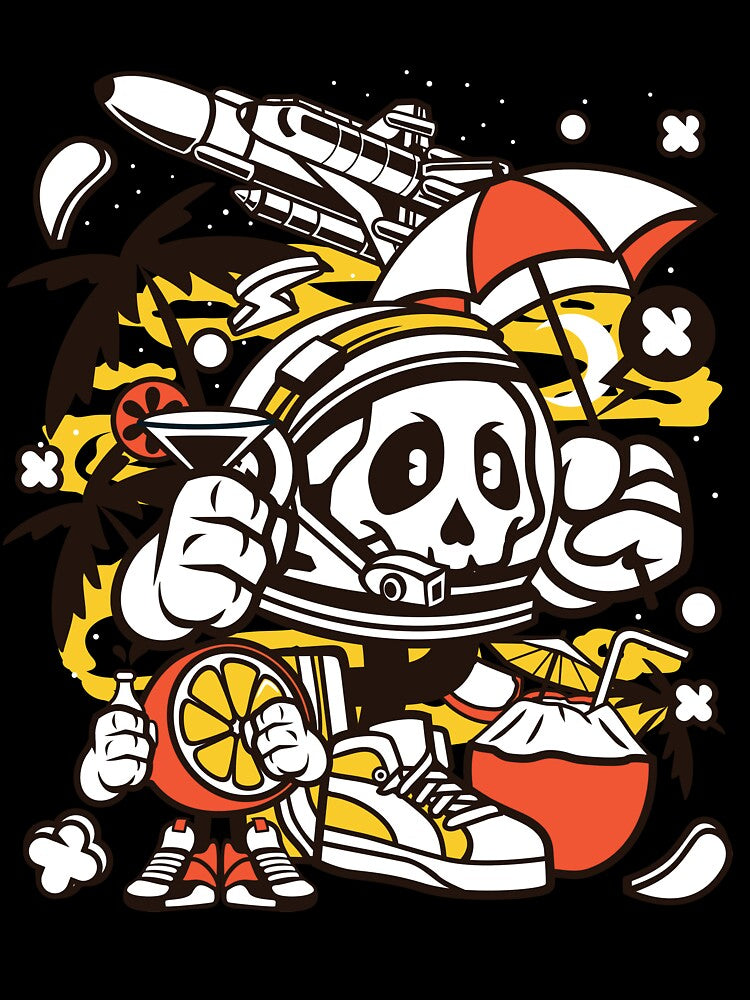 Happy Holiday Astronaut Cartoon Character T-shirt design for people who love Holidays! by Nickelparis