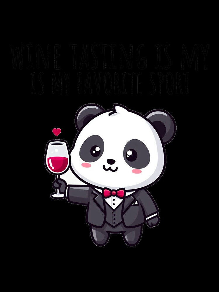 Wine Tasting Panda by LemuellTrends