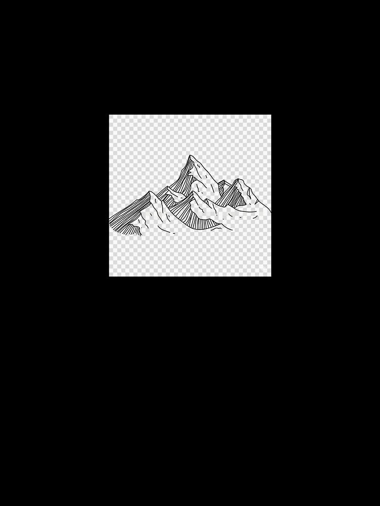 Minimalist Mountain Range Line Art Illustration by FloraDesign-228