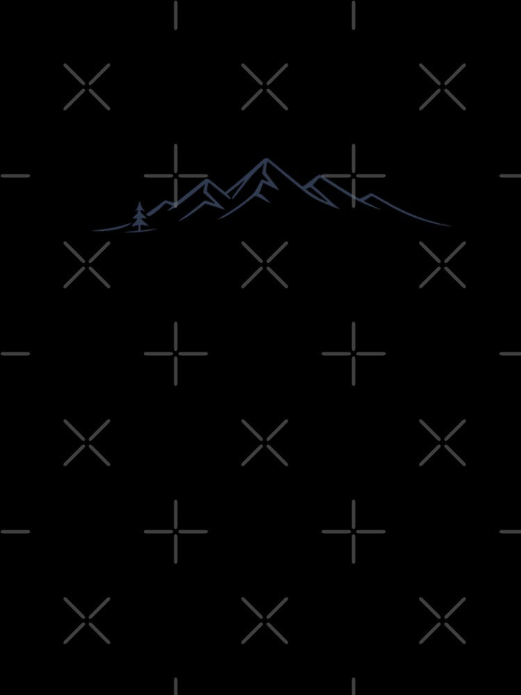 Minimal Mountain Range Line Art Nordic Outline by Fernova