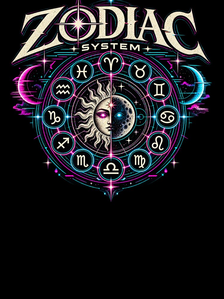 Zodiac System – Cyber Glitch Astrology Symbols by JupiterGlitchEmpire