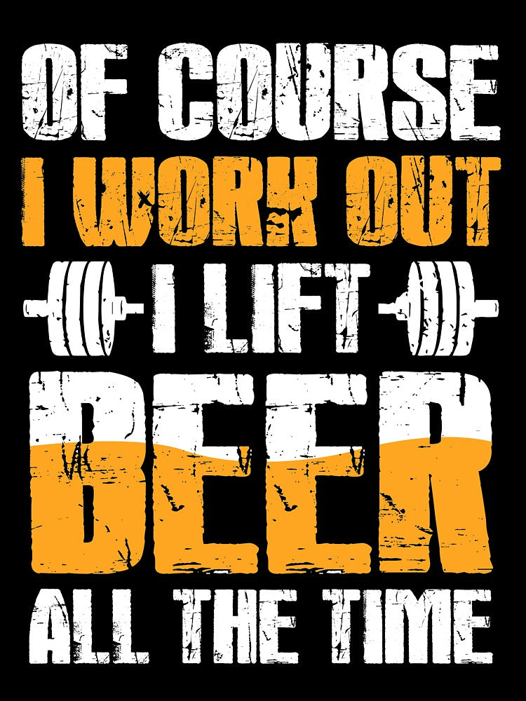 Funny Beer Work Out Humor Drinking Exercise Joke by mmos