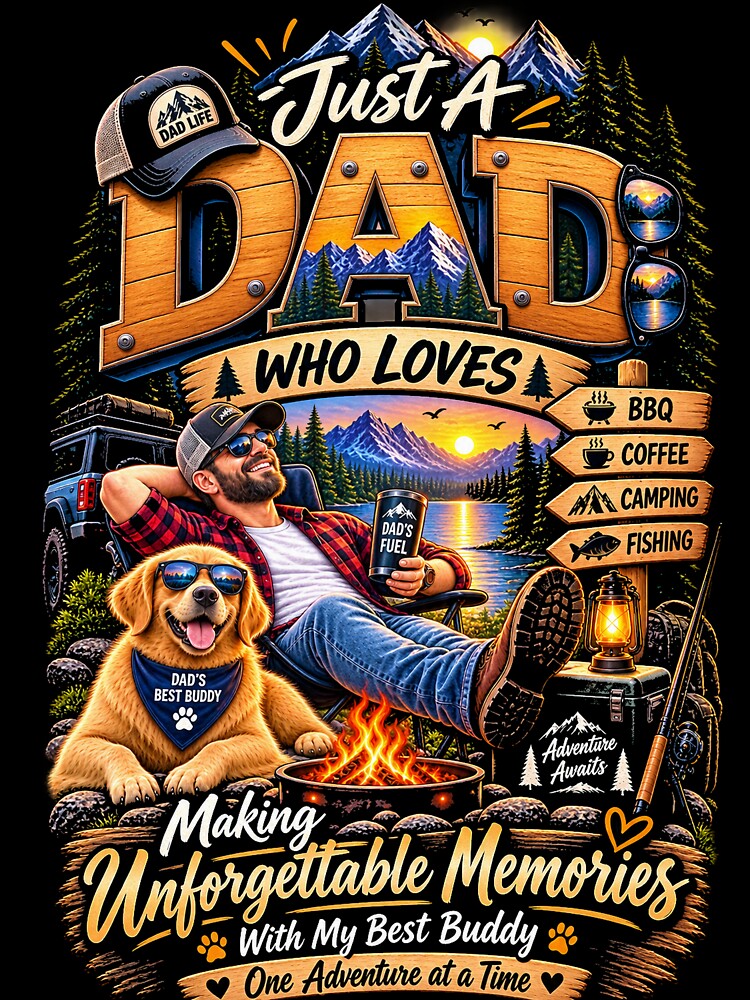Best Dad Ever Outdoor Adventure Memories by JANAWIYSTUDIO