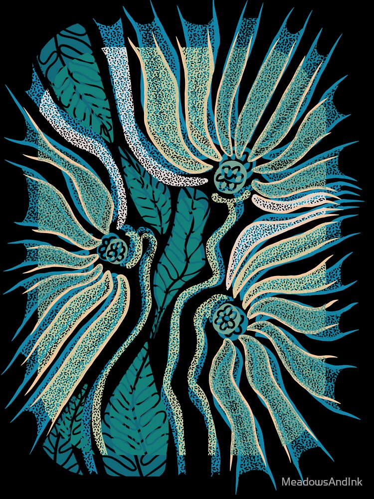 Abstract graphic floral design by MeadowsAndInk