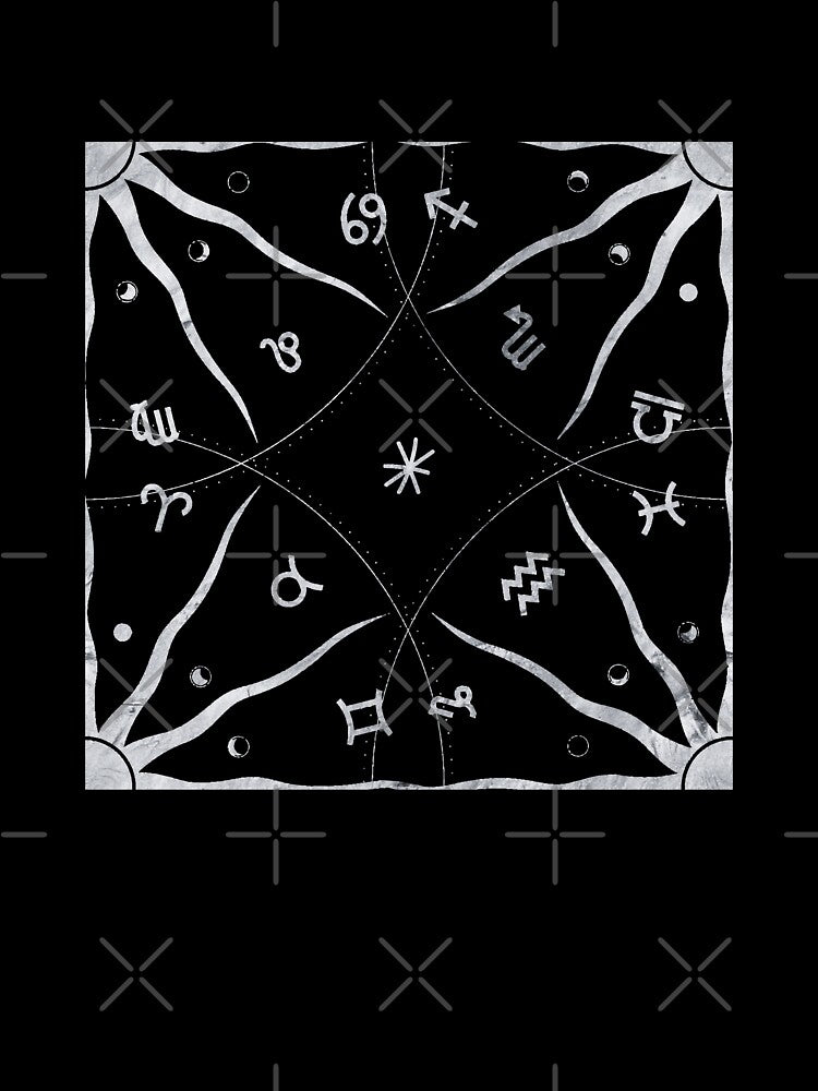 Silver zodiac signs pattern by myabstractmind