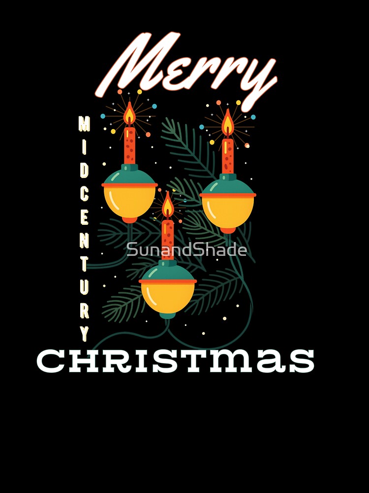 Merry Midcentury Christmas – Retro Bubble Lights Nostalgic Holiday by SunandShade