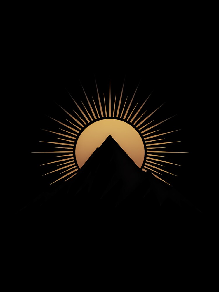 Minimalist Mountain Sunrise – Nature Landscape Art by ArtByYunus