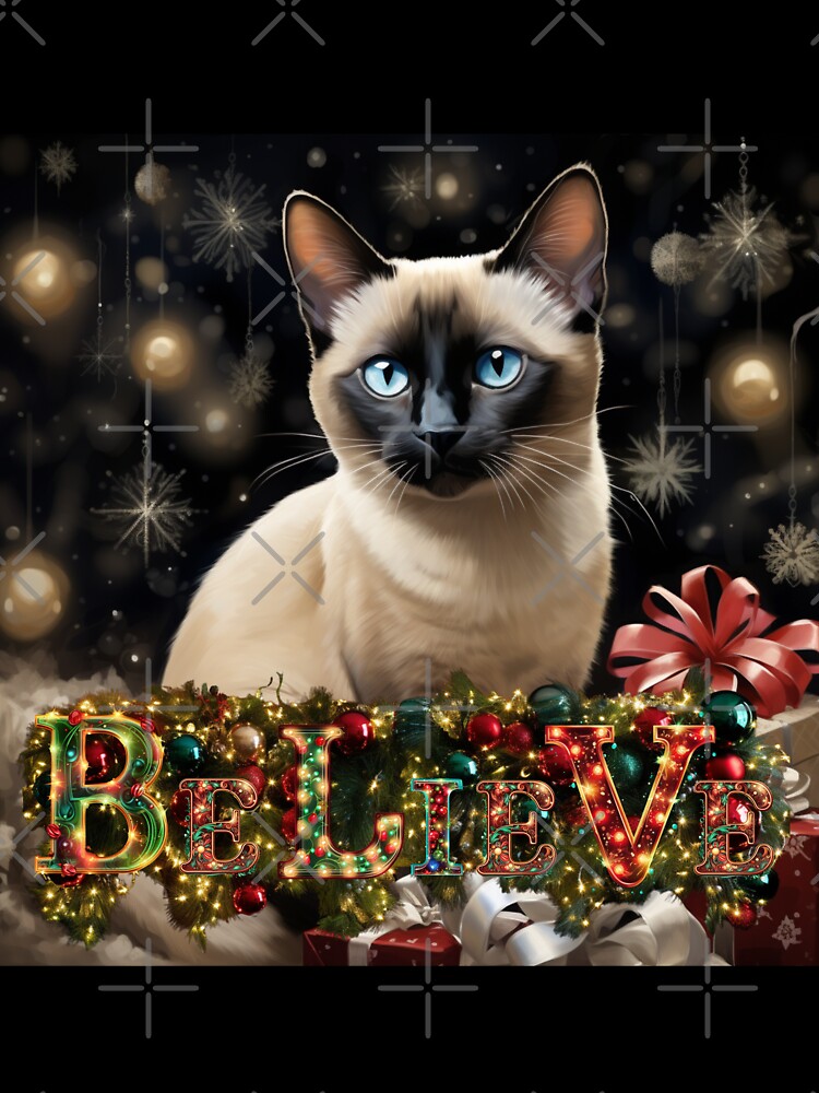Meowy Christmas: Siamese Christmas Cat by Fantasy Masterpiece